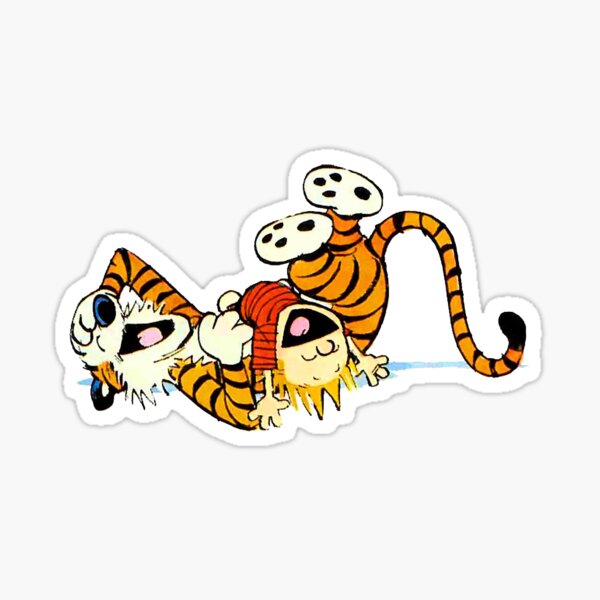 Item preview, Calvin and Hobbes ROTFL For Stickers designed and sold by Darcy777.