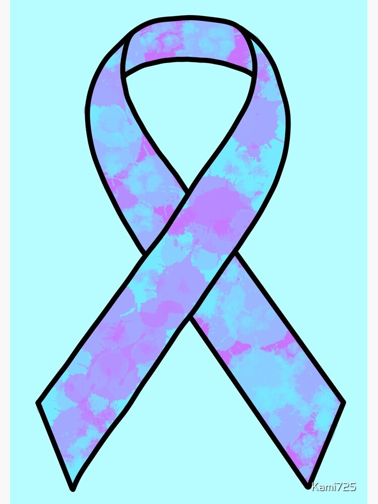 Light Green Neon Awareness Ribbon | Poster