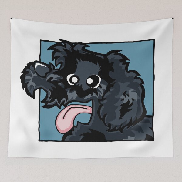 Item preview, Labradoodle - Black (Face) WHITE BG designed and sold by TheChicken.