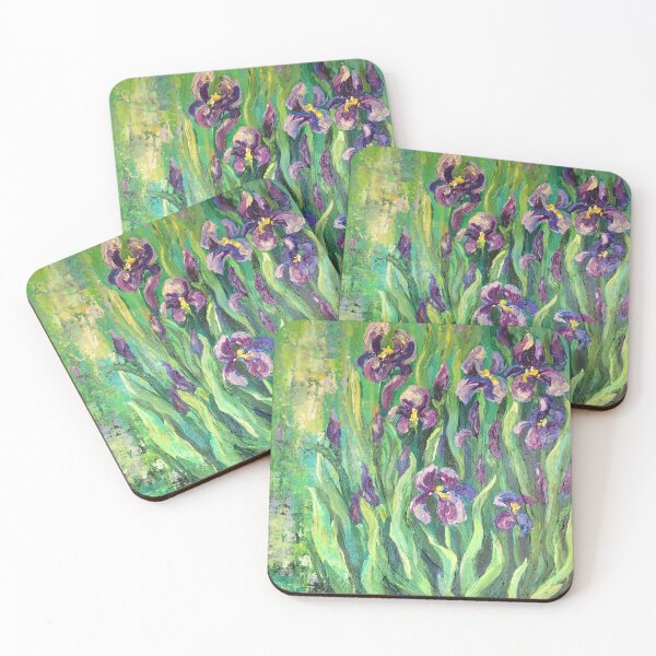 Item preview, Purple Irises, from an original painting by Arist Colette Baumback designed and sold by ColetteBaumback.