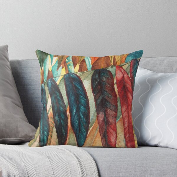 Item preview, colourful red and gold autumn leaf art  designed and sold by pollywolly.