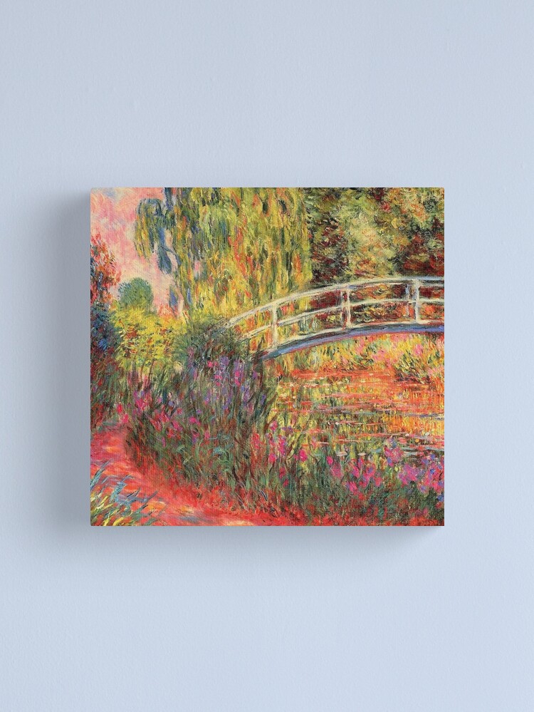 Alternate view of Monet The Japanese Bridge (The Water-Lily Pond, Water Irises) Canvas Print