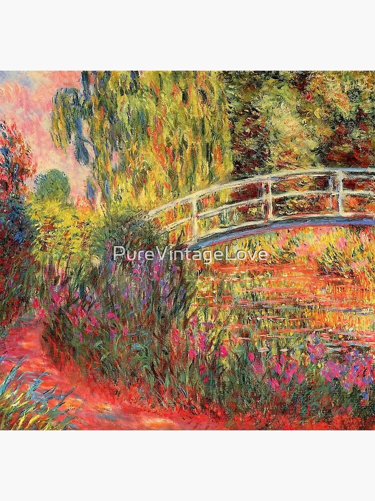 Disover Monet The Japanese Bridge (The Water-Lily Pond, Water Irises) Canvas