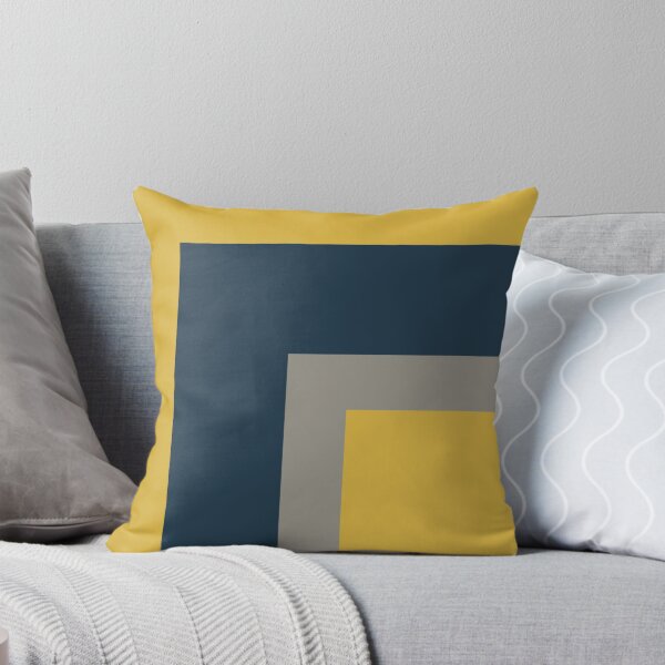Item preview, Half Frame Minimalist Geometric Pattern 2 in Mustard Yellow, Navy Blue, and Grey designed and sold by kierkegaard.