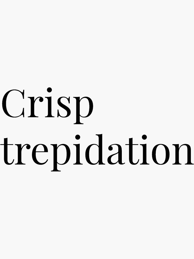 "crisp trepidation harry styles fine line" Sticker for Sale by