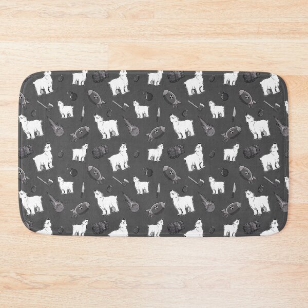 Item preview, Dumb Bear Danger Pattern (Black & White) designed and sold by JadedSketch.