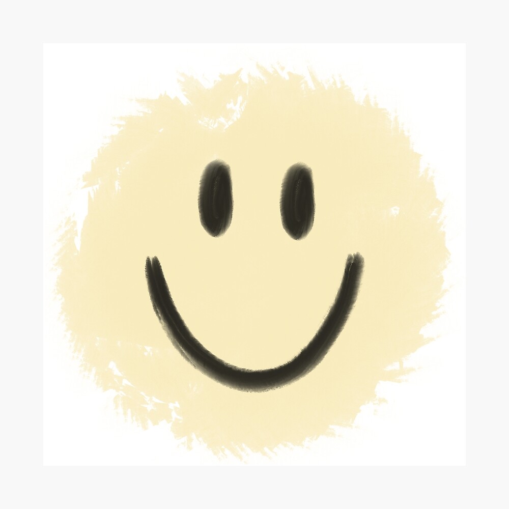Pastel Yellow Smiley Face Poster For Sale By Hcb9 Redbubble