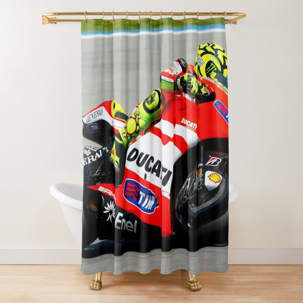 Valentino Rossi sur sa Ducati Rideau de douche