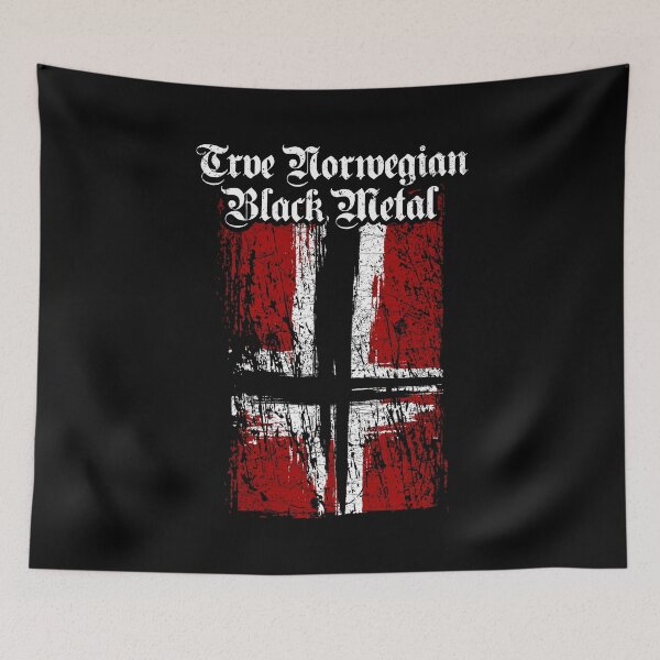 Item preview, Trve (True) Norwegian Black Metal - Norwegian satanic flag designed and sold by Skady666.
