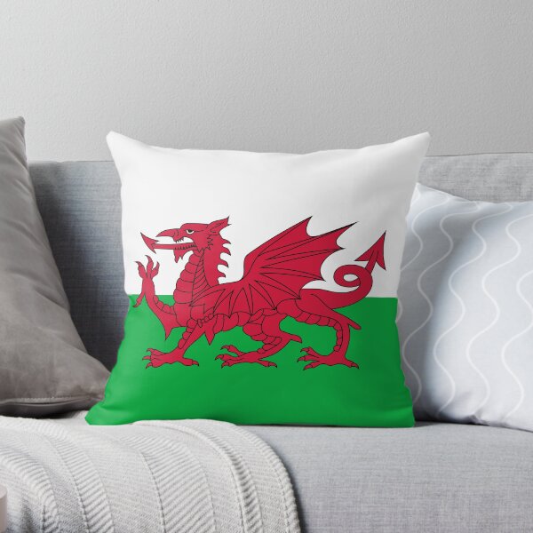 Flag of Wales - Welsh Flag Throw Pillow