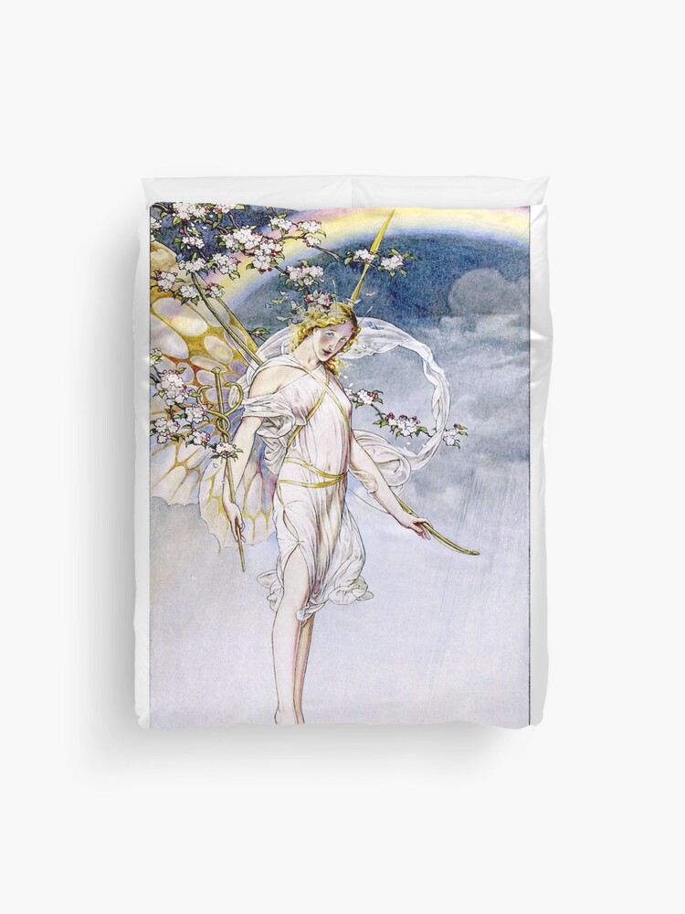 Iris Goddess Of The Rainbow Queen Comforter, Greek Mythology craibas