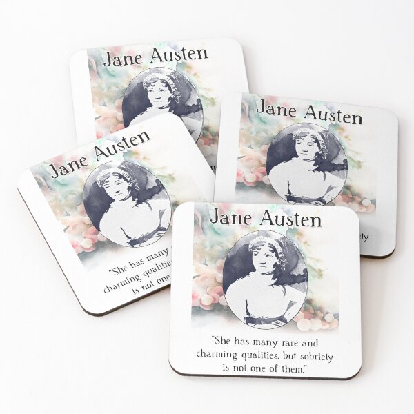 Item preview, Jane Austen Drinking Quote designed and sold by Rebel Misfits.
