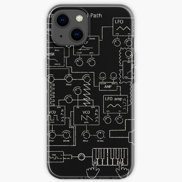 Synthesizer Signal path for Electronic Musician iPhone Soft Case
