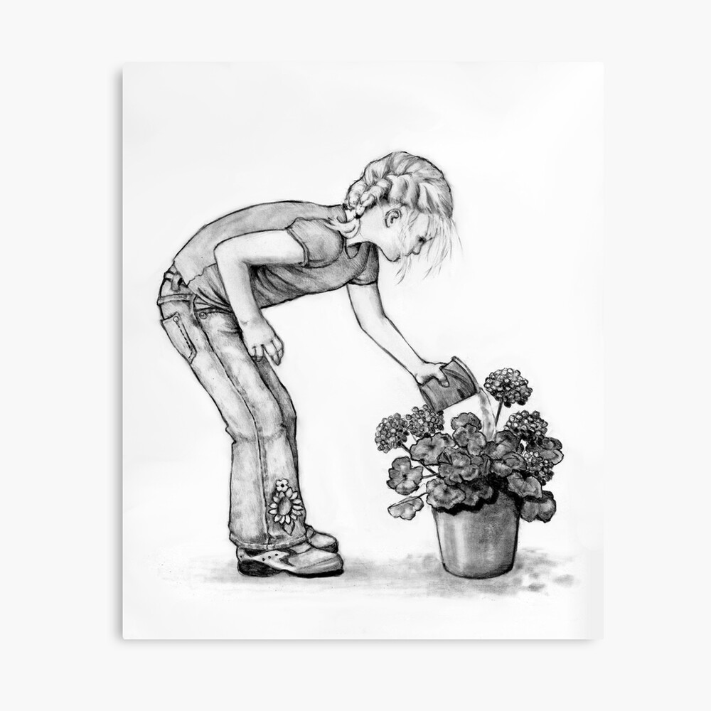 Single continuous line drawing young male farmer water the plants using a  watering can Farmer planting activities minimalism concept Dynamic one  line draw graphic design vector illustration Stock Vector  Adobe Stock
