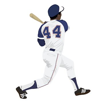 Hank Aaron Number 44 Jersey Atlanta Braves Inspired Drawing by