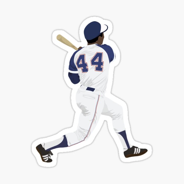 Hank Aaron #44 Jersey Number Sticker for Sale by StickBall