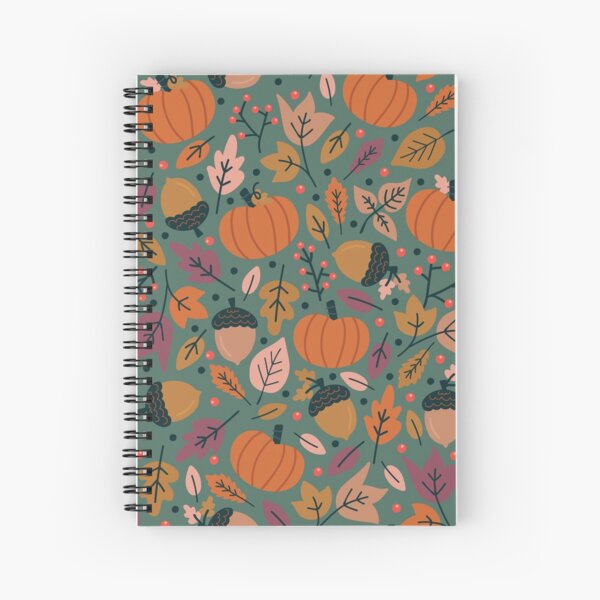 Fall Pumpkin Field Spiral Notebook