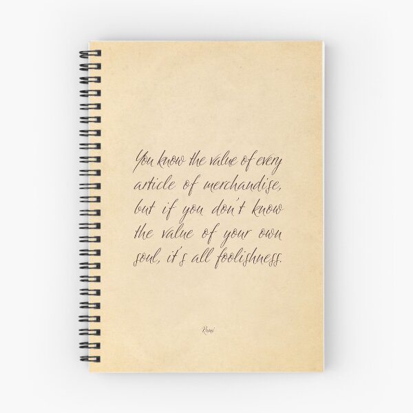 Item preview, You know the value of every article of merchandise, but if you don't know the value of your own soul - Rumi designed and sold by calligraphygfx.