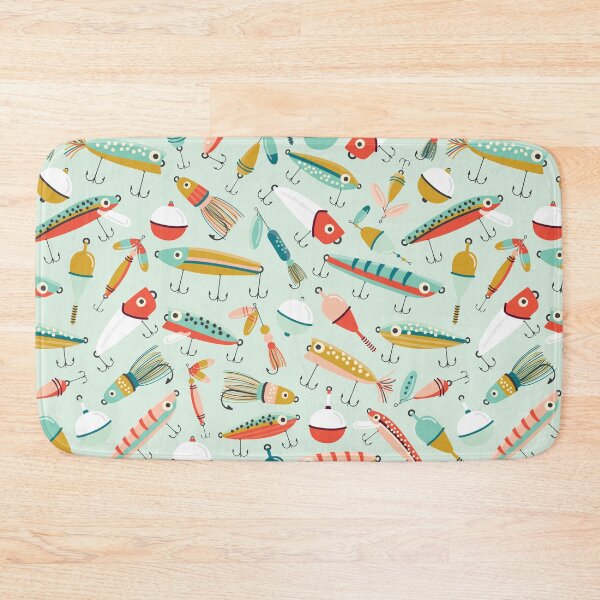 Item preview, Fishing Lures Light Blue designed and sold by Allison Romero Design.