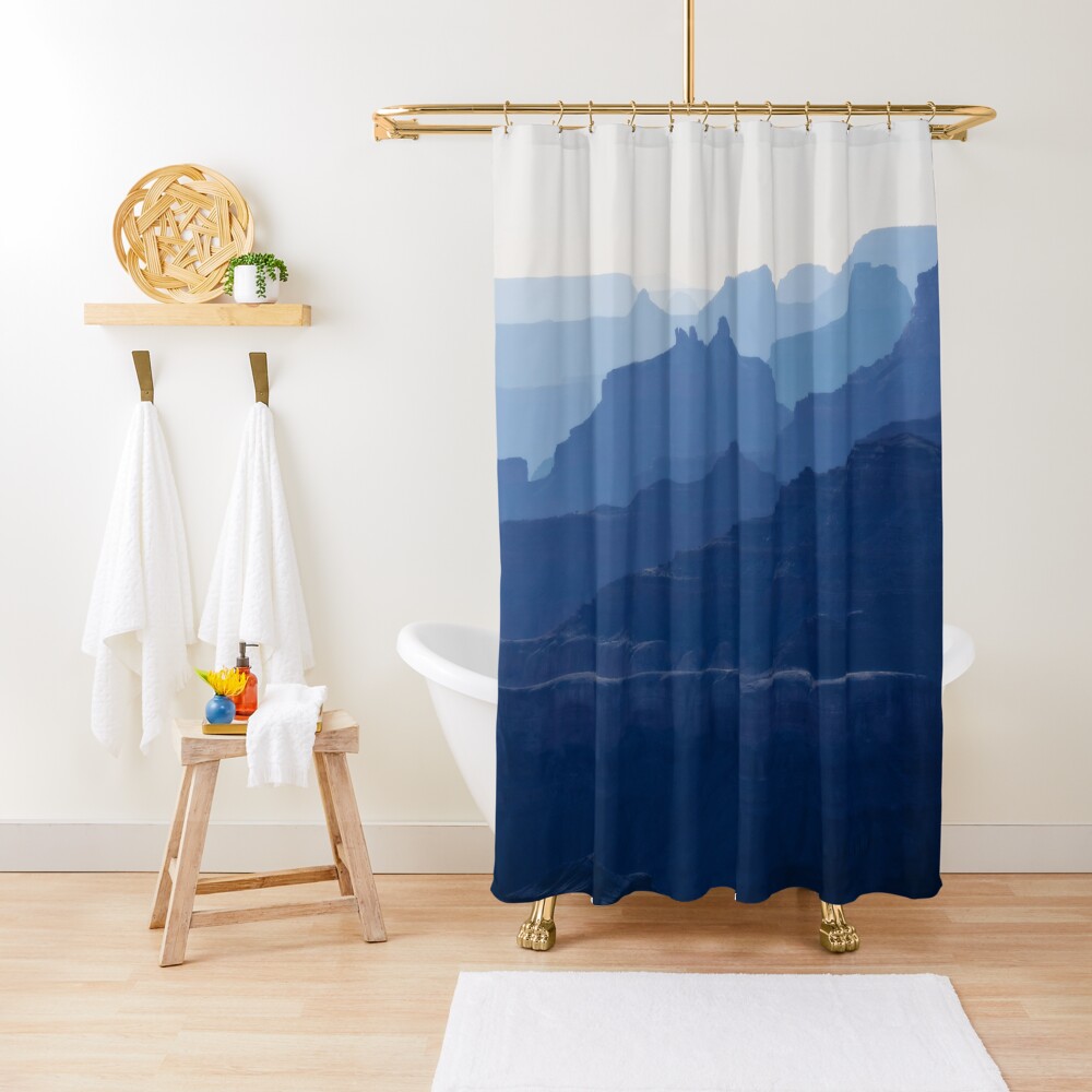 Grand Canyon Blue Silhouettes Shower Curtain