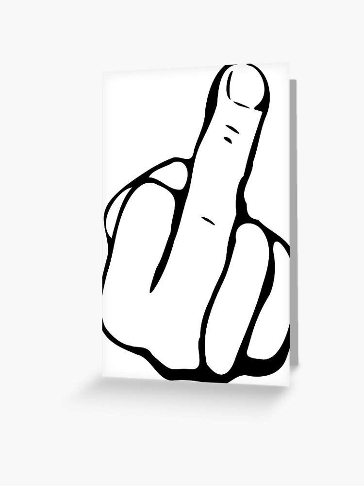 Tarjetas de felicitación «Dedo medio La camiseta del dedo Dibujo, dedos» de  shahroz143 | Redbubble