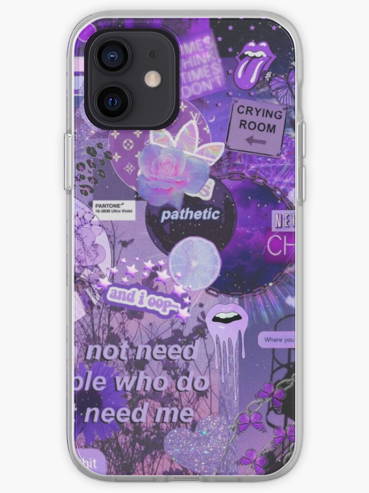 Purple Aesthetic Iphone Case Cover By Mekmonty Redbubble