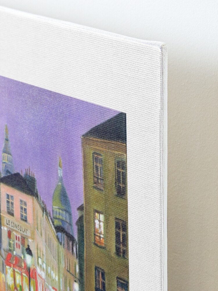 Alternate view of Montmartre Paris painting Mounted Print