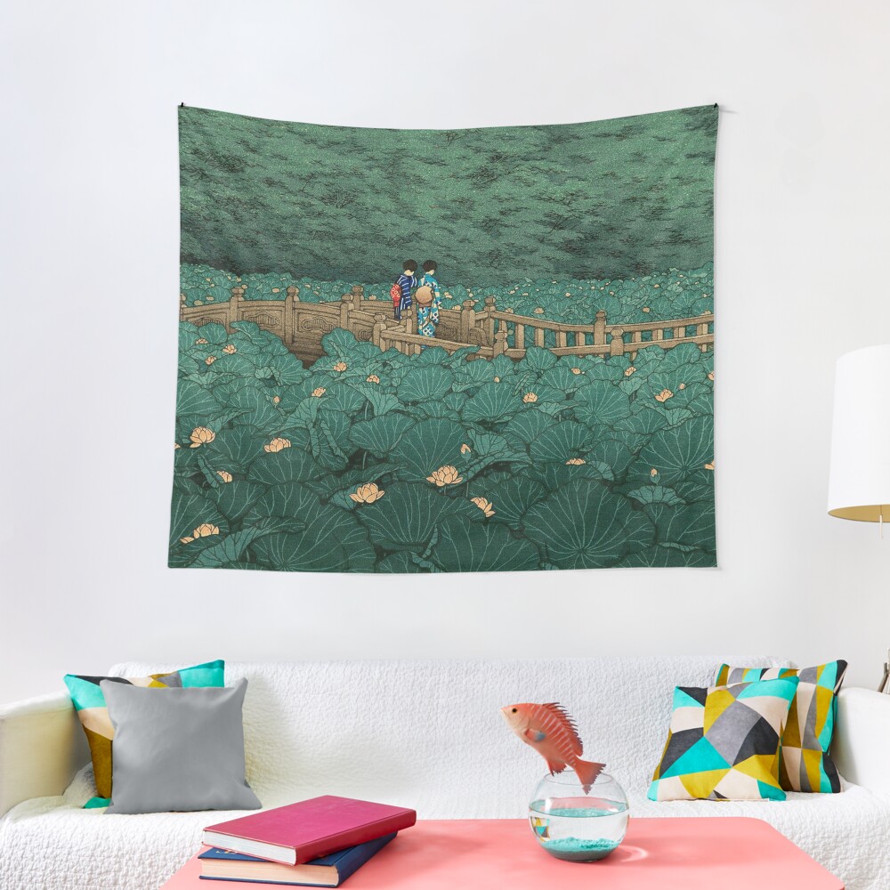 Discover Shiba Benten ike - Hasui Kawase Tapestry