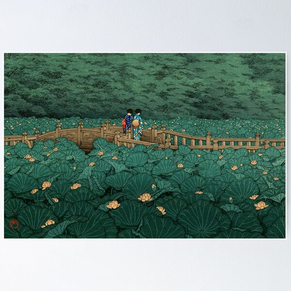 Item preview, Shiba Benten ike - Hasui Kawase designed and sold by Mr-Raindrop.