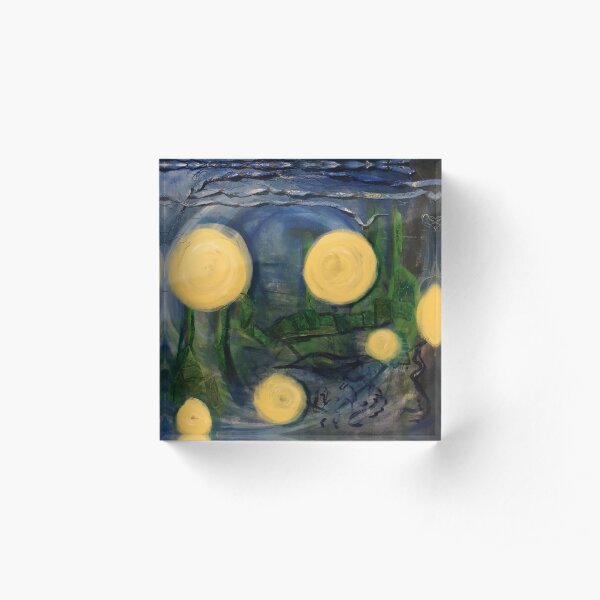 Lanterns and Monks Acrylic Block