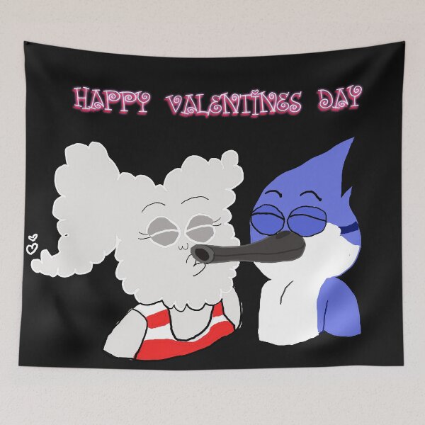Item preview, Mordecai and  CJ Regular Show/Valentines Day designed and sold by kestrada2906.