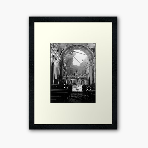 Item preview, Soldier In Bombed Out Church - Italy - 1944 designed and sold by warishellstore.