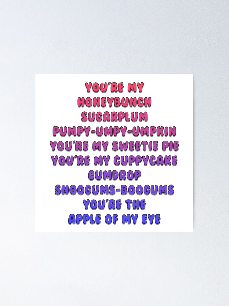 Your My Honey Bunch Sugar Plum Lyrics