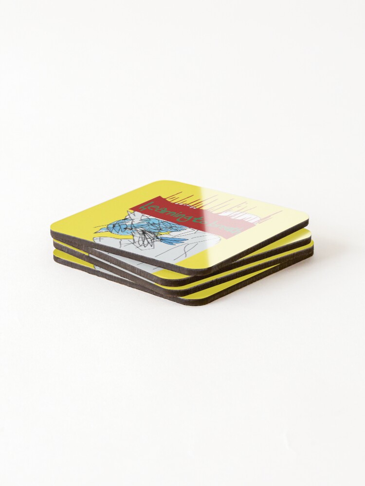 Thumbnail 4 of 5, Coasters (Set of 4), Learning To Breath designed and sold by RUNICJOHN.