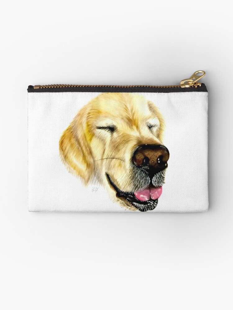 Golden Retriever Zipper Pouch By Artbyhope Redbubble