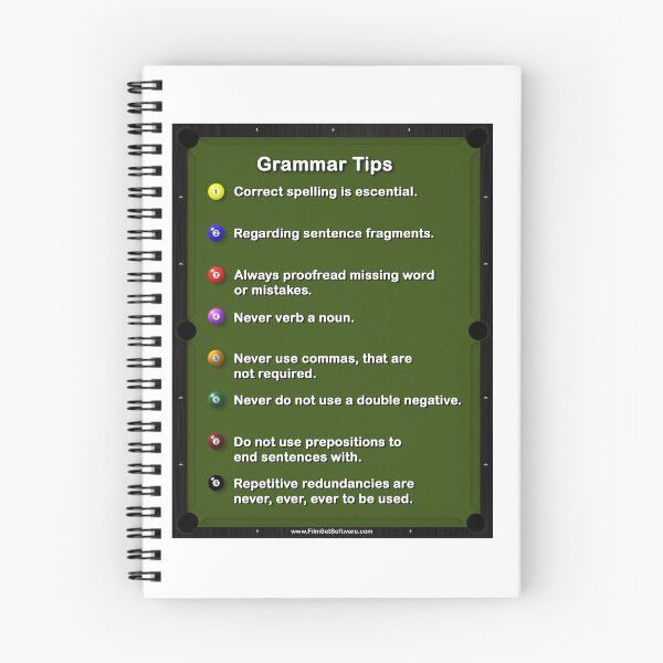 Item preview, Humorous Grammar Tips designed and sold by SumoShark.