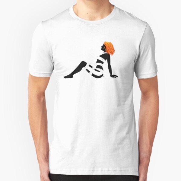 Leeloo Dallas Mudflap (mirror) Slim Fit T-Shirt