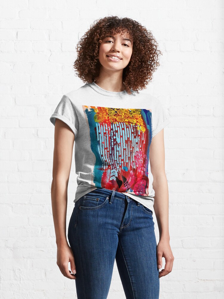 Alternate view of Yellow Flowers on a Blue Sky Classic T-Shirt