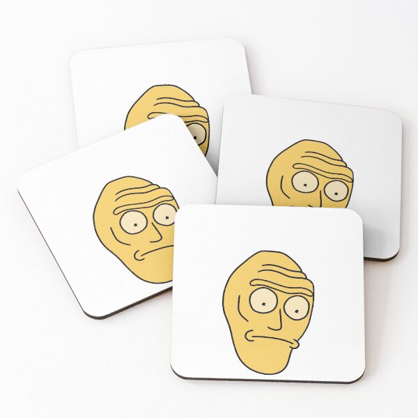 Cromulon Giant Head | Rick and Morty character Coasters (Set of 4)
