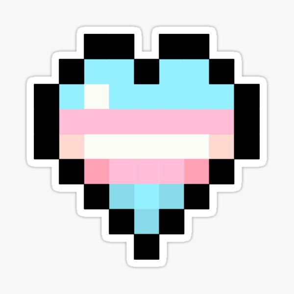 Mini Trans Pride Heart Stickers – Queer Collective