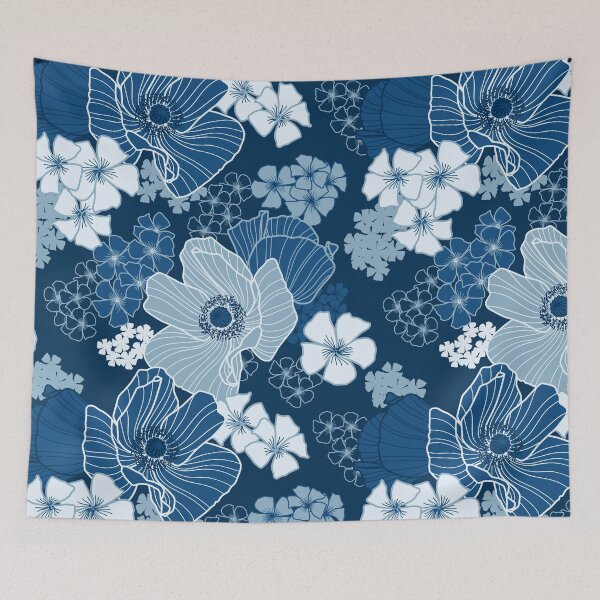 Item preview, Classic Blue Poppies designed and sold by nadyanadya.