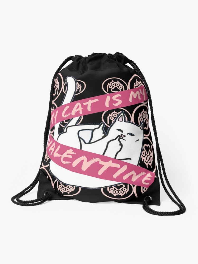 middle finger cat backpack