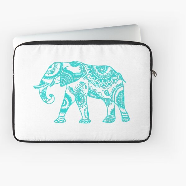 Patterned Elephant - Teal Laptop Sleeve