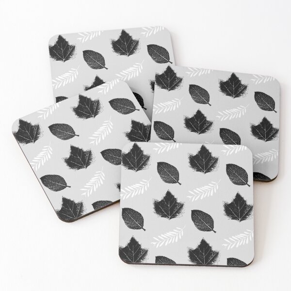 Item preview, Grey scale leaf pattern designed and sold by megcw.