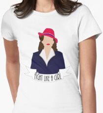 P. Carter: "Fight like a Girl." Women's Fitted T-Shirt