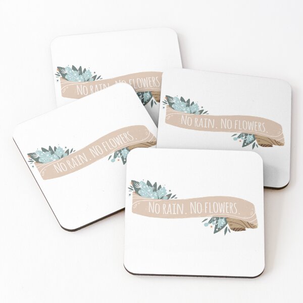 Item preview, No Rain. No Flowers Quote Banner - Graphic Illustration designed and sold by Manda Lyn LaCorte.
