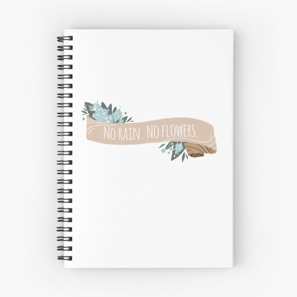 Item preview, No Rain. No Flowers Quote Banner - Graphic Illustration designed and sold by Manda Lyn LaCorte.