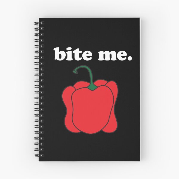 Item preview, bite me. (red bell pepper) <white text> designed and sold by JoyVick.