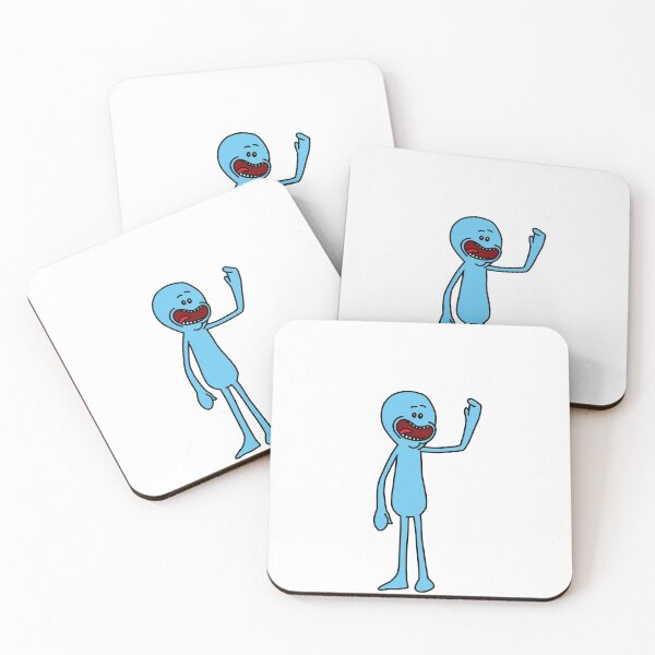 Mr Meeseeks | Rick and Morty character Coasters (Set of 4)