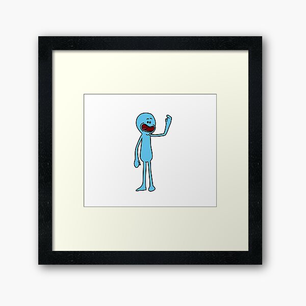 Mr Meeseeks | Rick and Morty character Framed Art Print